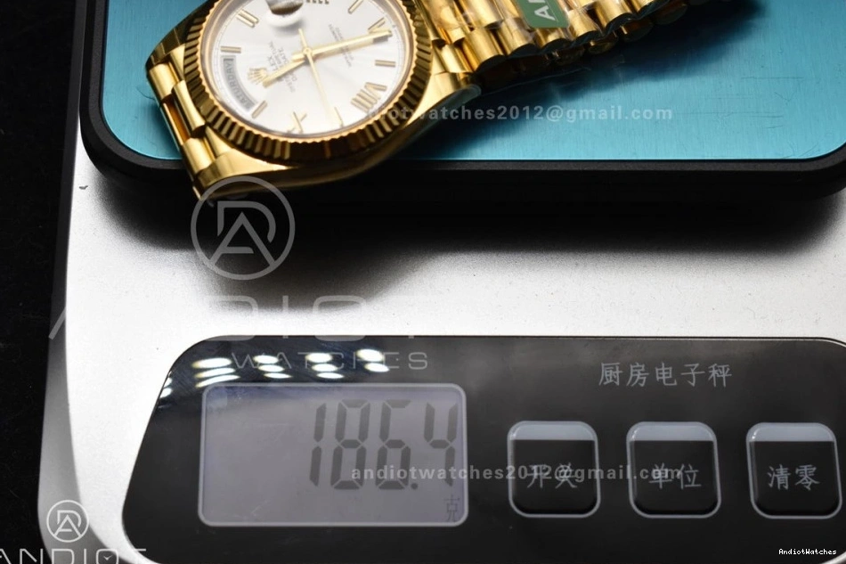 664 228238 Bracelet Dial VR3255 Edition (Gain ZeroBulk President 1:1 Date YG Best Silver ARF On Day Weight) Roman 40 0320